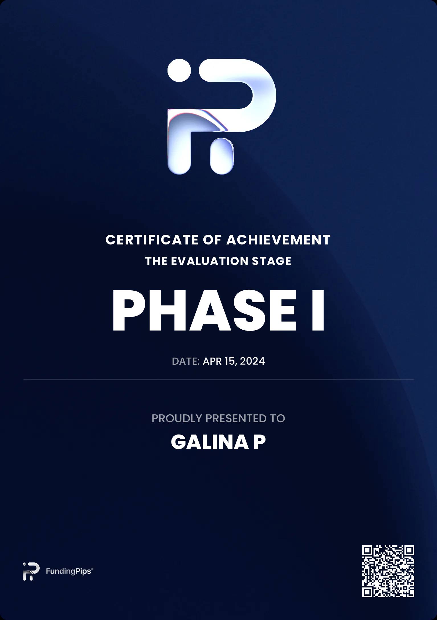 Galina P FundingPips Phase I