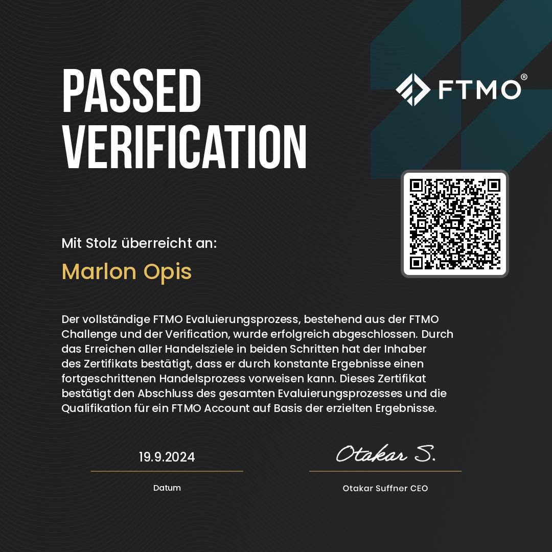 Marlon Opis FTMO Verification Passed