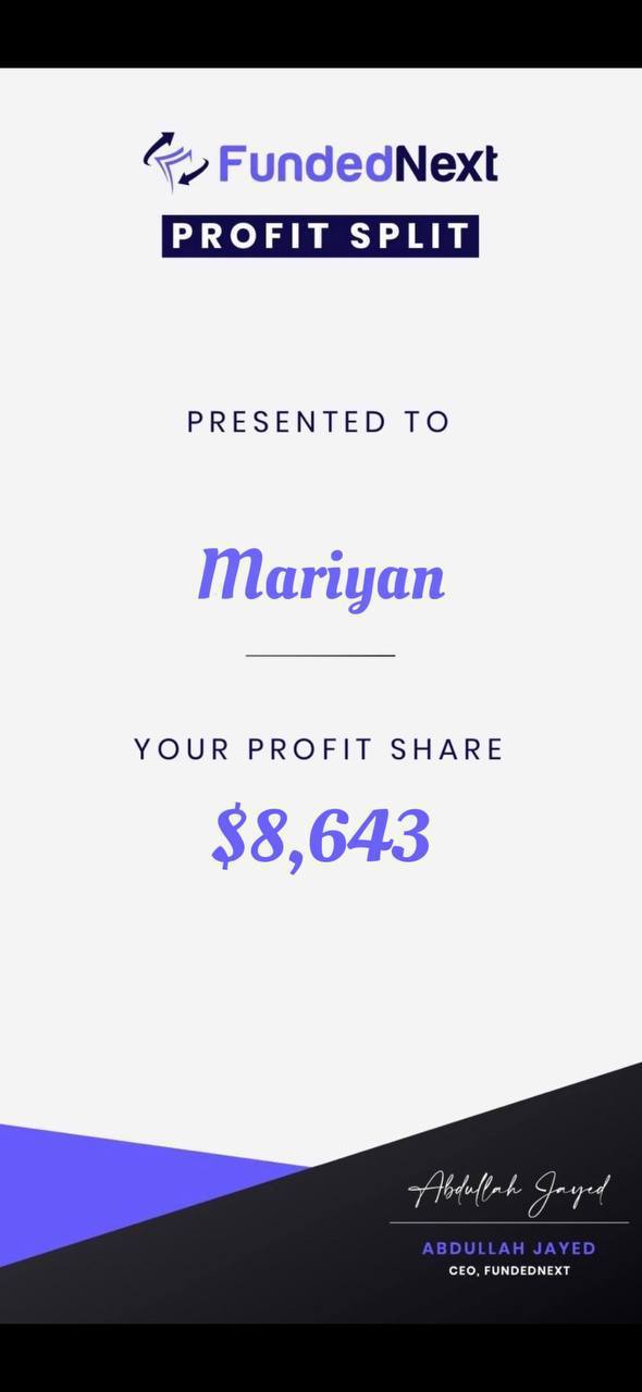 Mariyan FundedNext $8,643